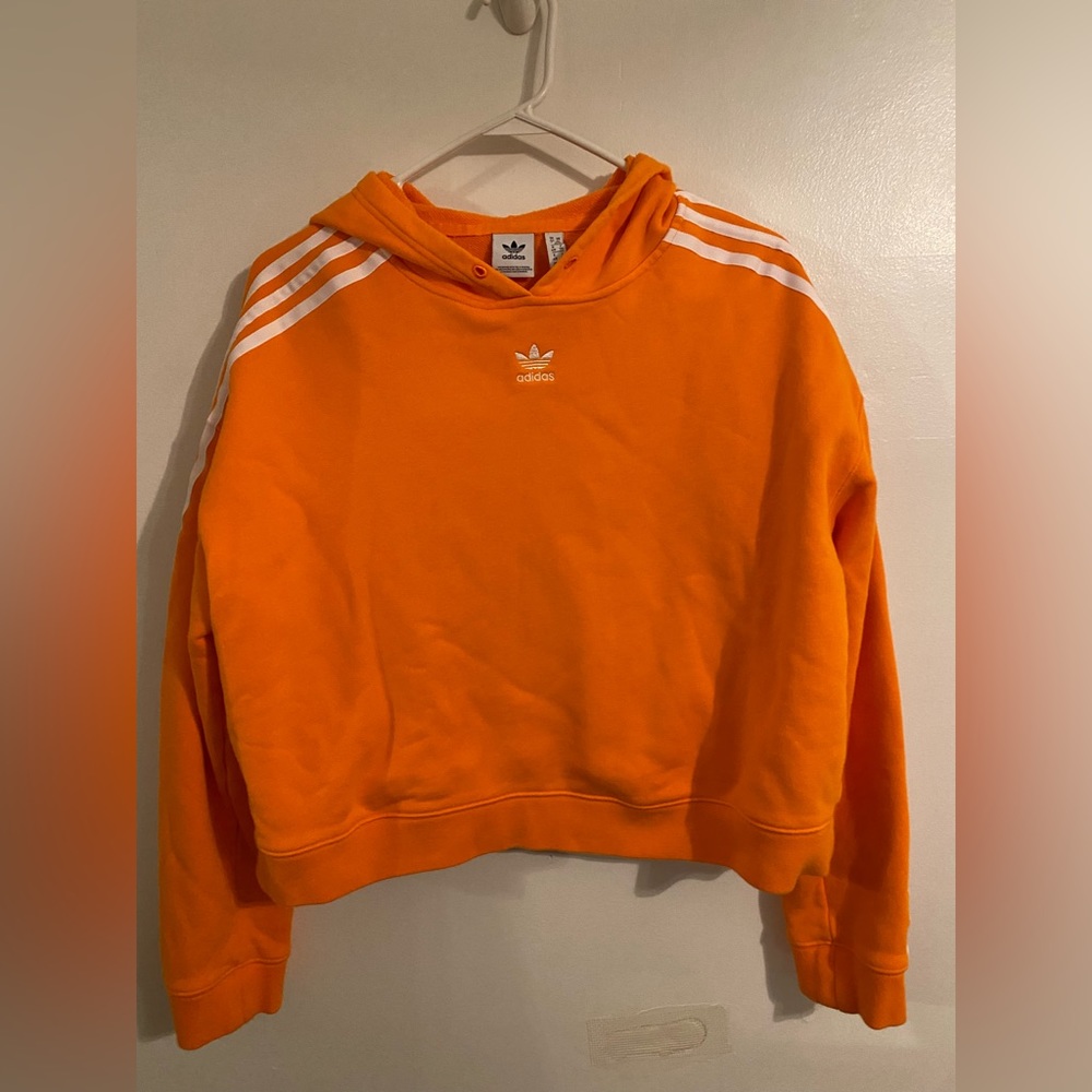 New Condition Orange Adidas Cropped Hoodie